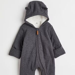 H&M Charcoal Kids Fleece Footsie